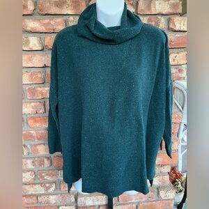 Stephanie Schuster for Princess Designs green cowl neck long sleeve variegated